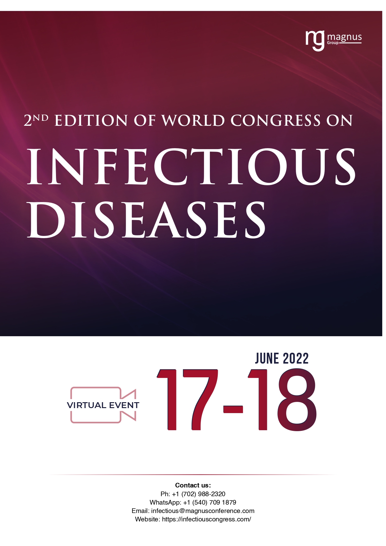 2nd Edition of  World Congress on Infectious Diseases | Virtual Event Book